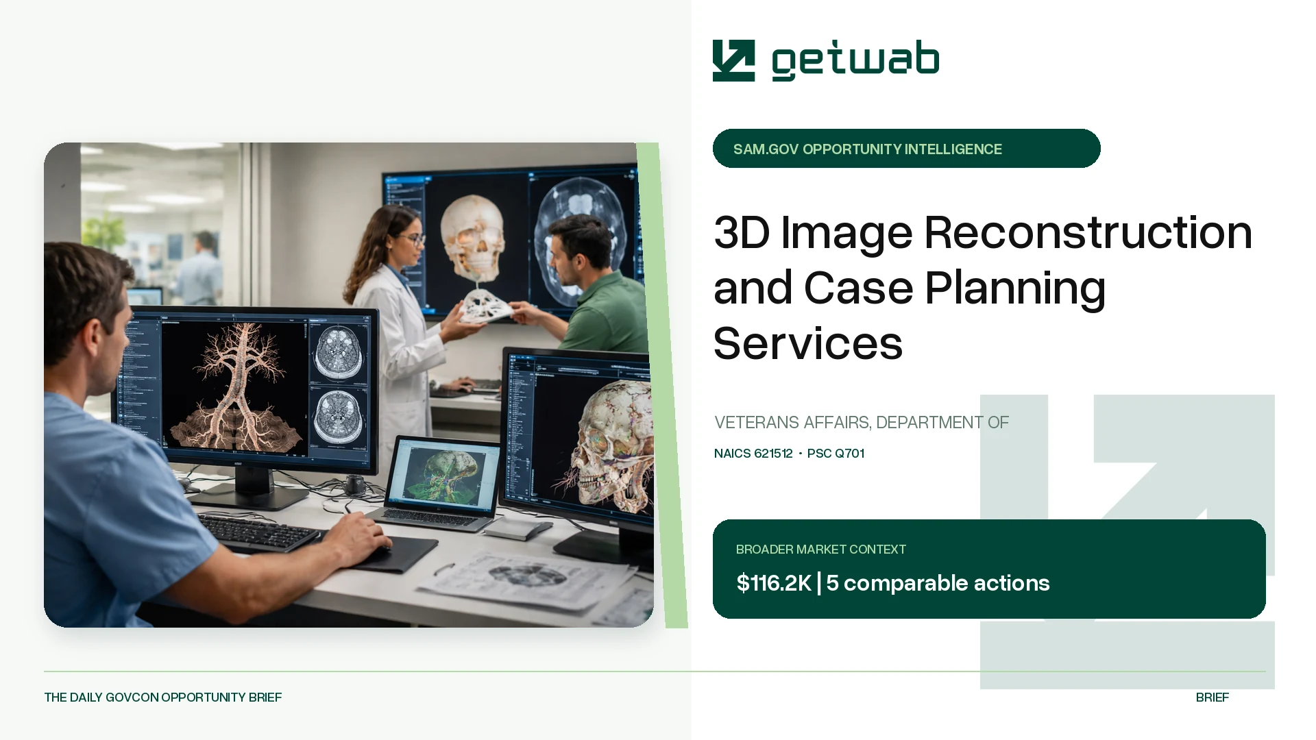 Preview for 3D Image Reconstruction and Case Planning Services Federal Opportunity Brief