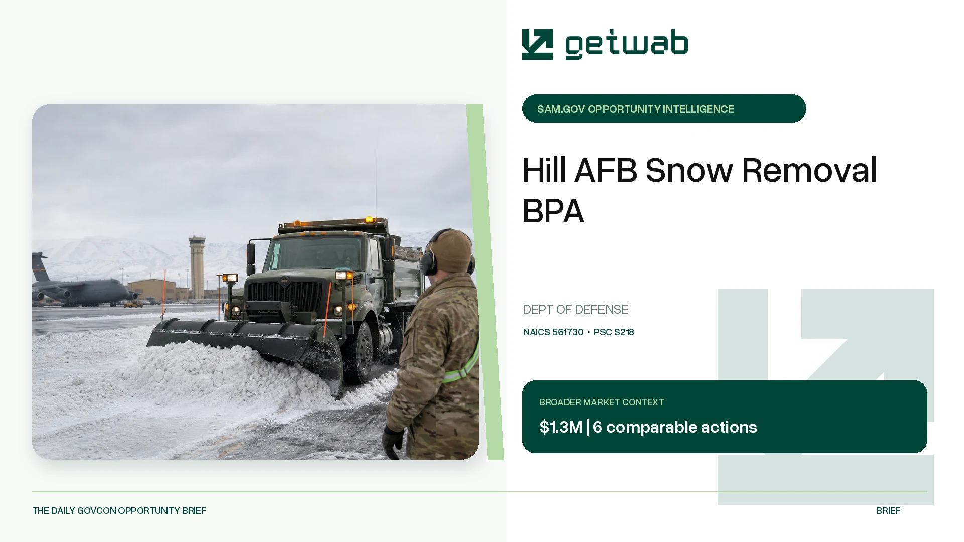 Preview for Hill AFB Snow Removal BPA Federal Opportunity Brief