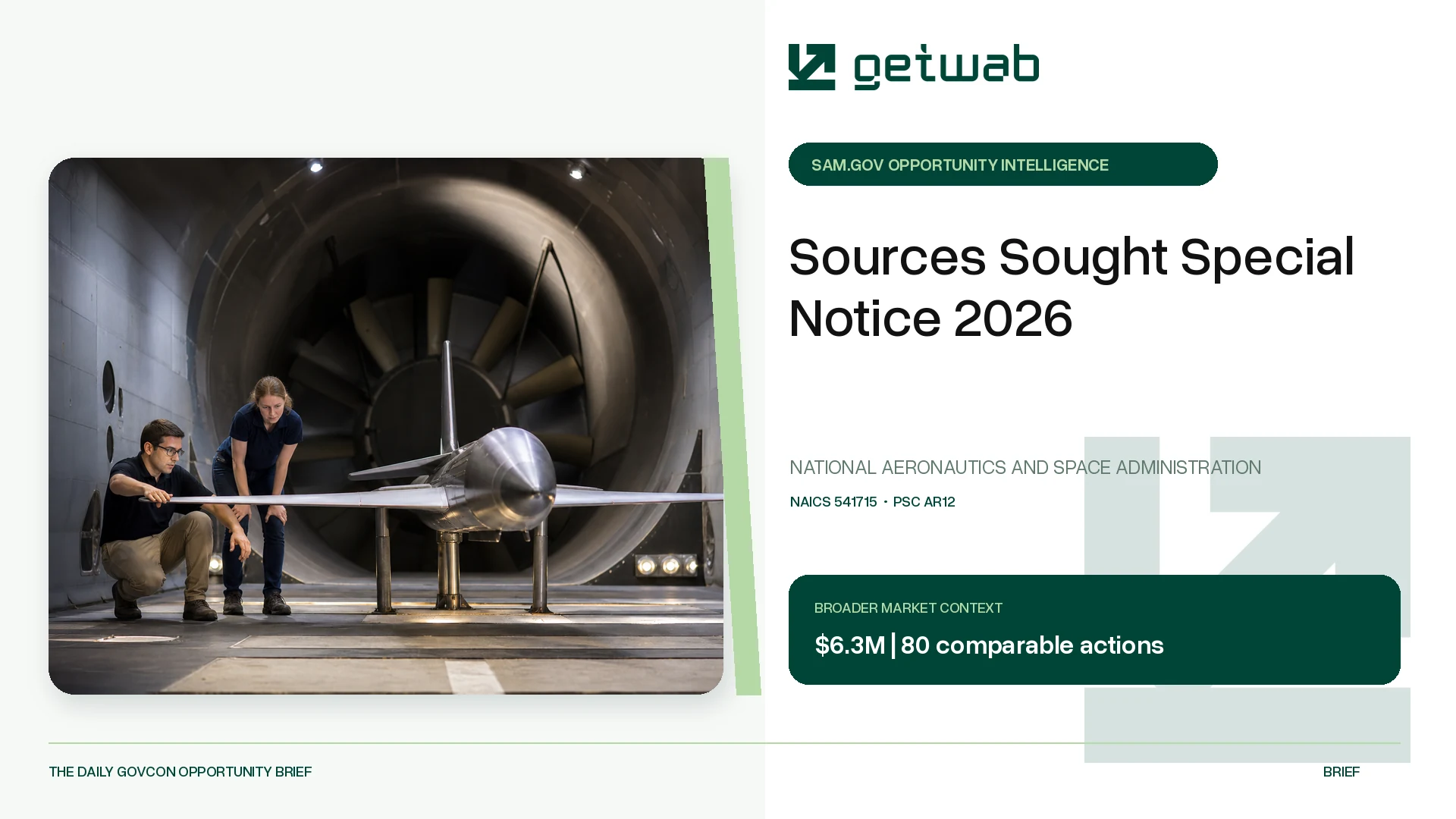 Preview for Sources Sought Special Notice 2026 Federal Opportunity Brief